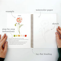 Flowers watercolor workbook