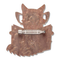 Puss in Books Brooch