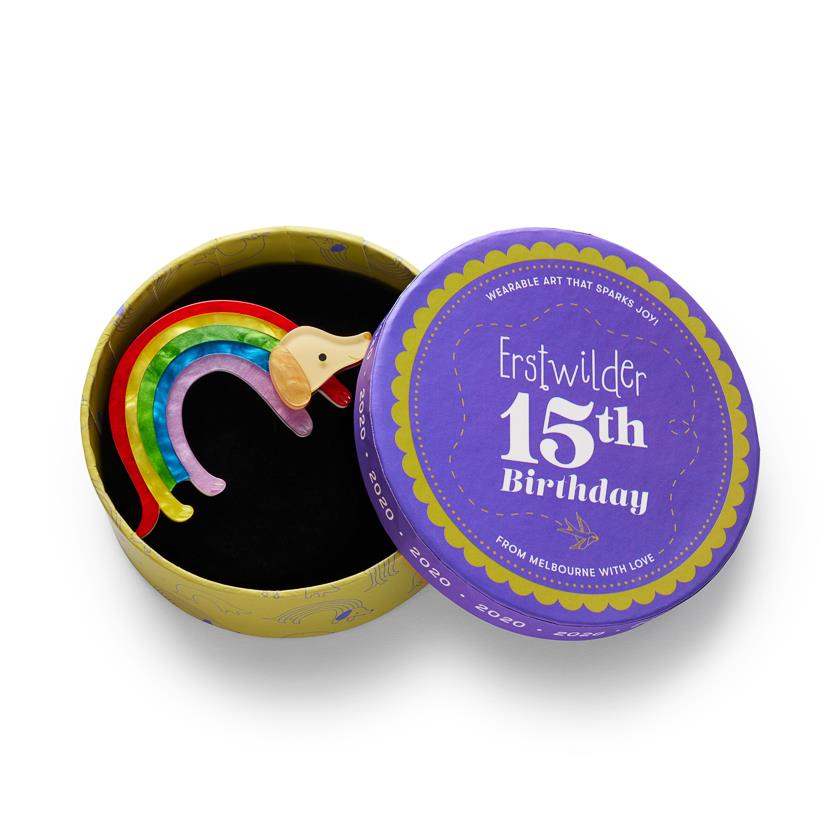 Rainbow Ruff Brooch