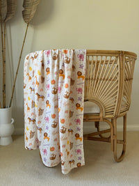 Animal Friends 🦒🐨 Baby Muslin Swaddle
