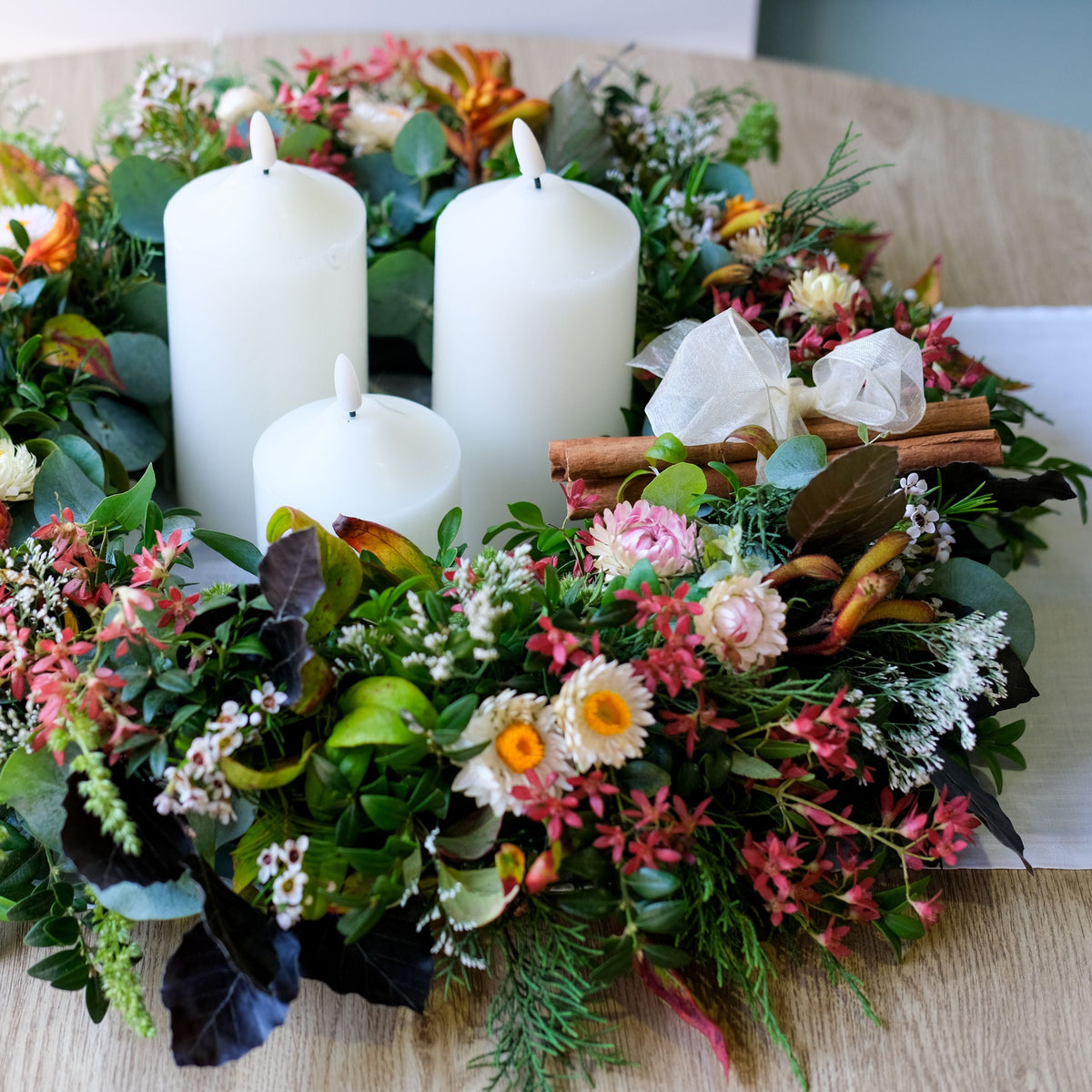 Christmas table centrepiece