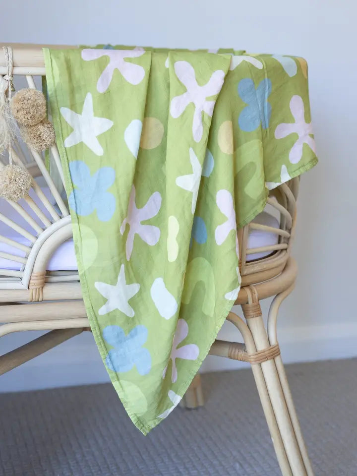 Whimsy Grove Bamboo Cotton Muslin Baby Swaddle