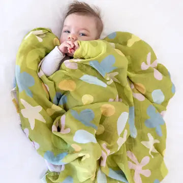 Whimsy Grove Bamboo Cotton Muslin Baby Swaddle