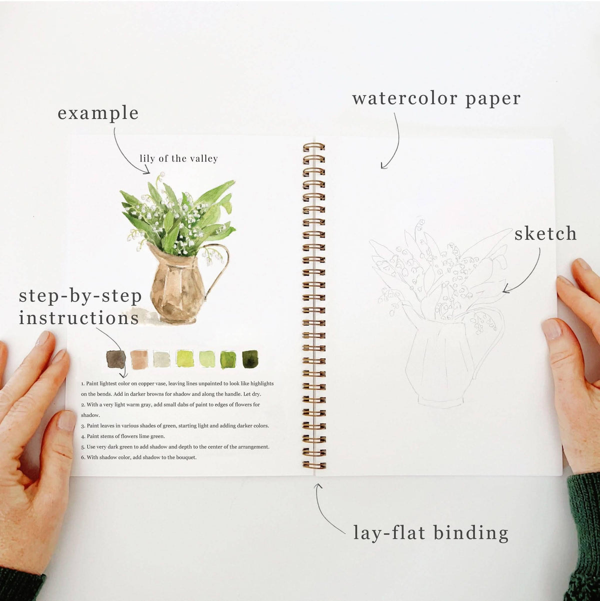 Bouquets watercolor workbook