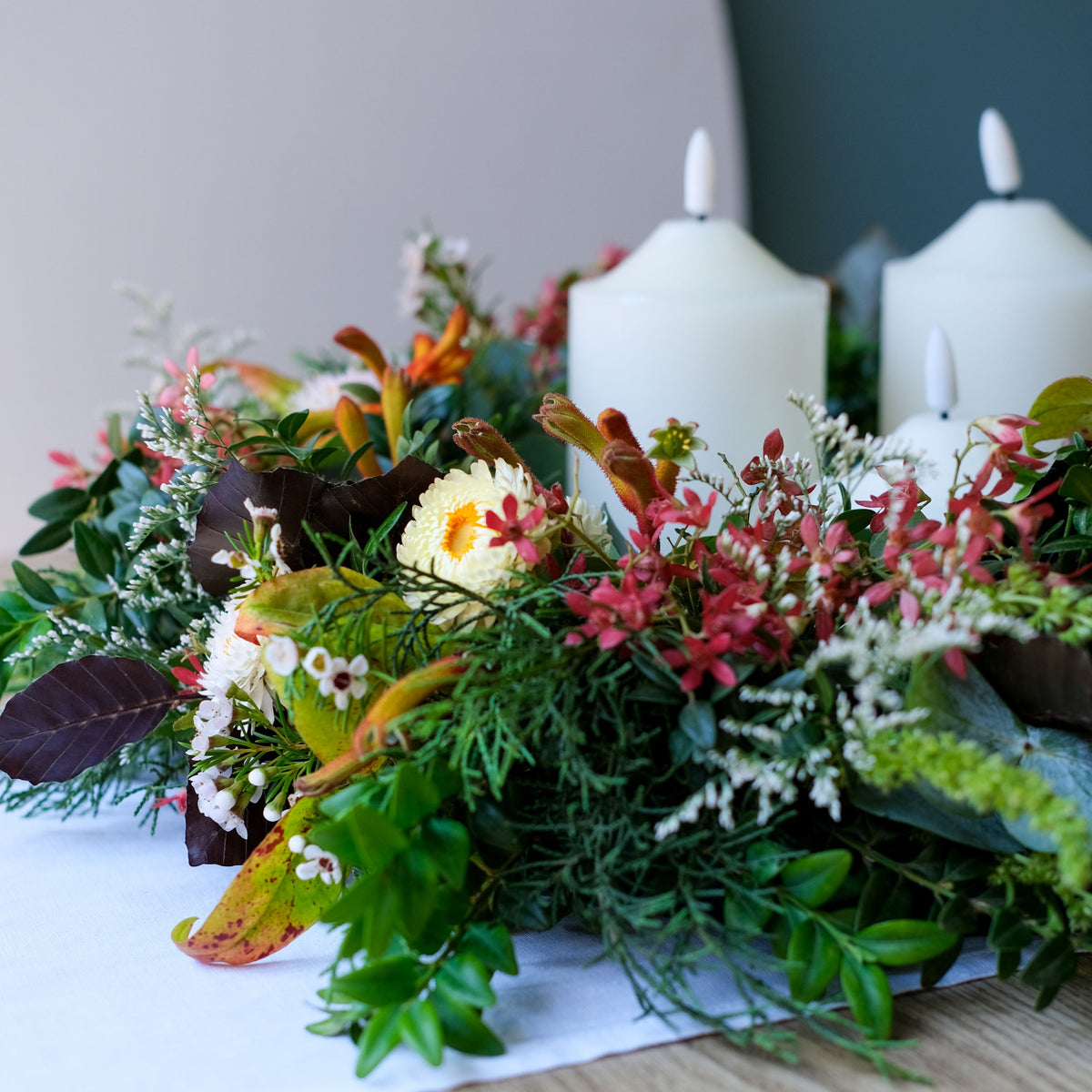 Christmas table centrepiece